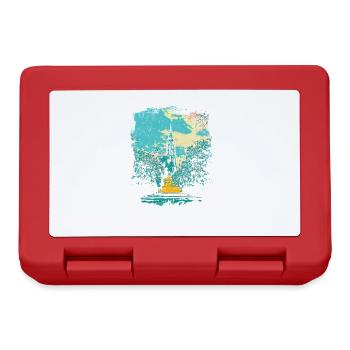Strasbourg, Cathedral Retro City Illustration - Lunchbox - red - Front