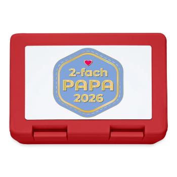Annonce du bébé 2026 de deux pères - Boîte à goûter - rouge - Devant