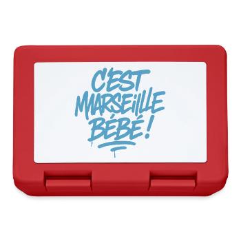 C’est Marseille Bébé – Tag bleu graffiti - Boîte à goûter - rouge - Devant