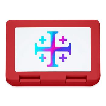Kairos Cross (Jerusalem Cross) – Starry Sky - Lunchbox - red - Front