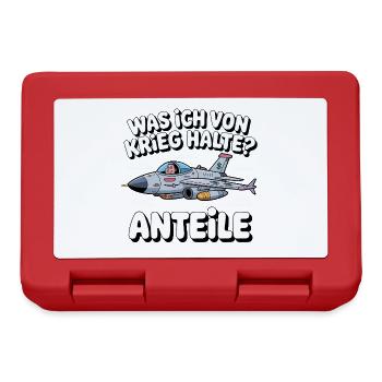 Ce que je pense de la guerre, des actions - des bénéfices de guerre - Boîte à goûter - rouge - Devant