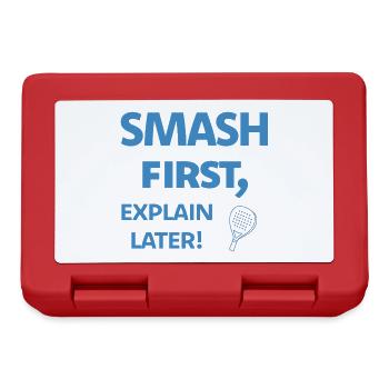 Smash First Explain Later Padel - Brotdose - Rot - Vorne