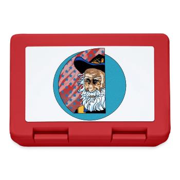 Père Barbu Patriote – Portrait Americana - Boîte à goûter - rouge - Devant
