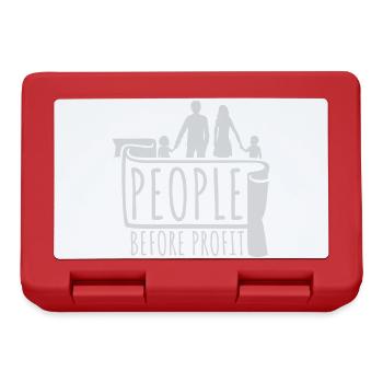 Logo de l’activisme People Before Profit Justice - Boîte à goûter - rouge - Devant