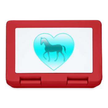 horses - Lunchbox - red - Front