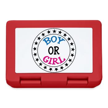 Garçon ou fille ? Grossesse Naissance Enceinte  - Boîte à goûter - rouge - Devant