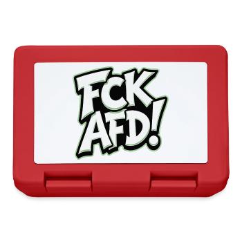 FCK AFD politisches Statement gegen Rechts - Brotdose - Rot - Vorne