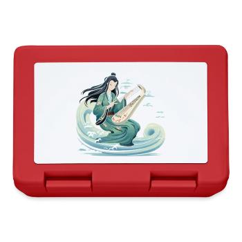 Guqin Master on Sea Wave - Lunchbox - red - Front