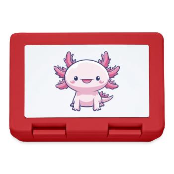 Pink kawaii Axolotl – Cute animal - Lunchbox - red - Front