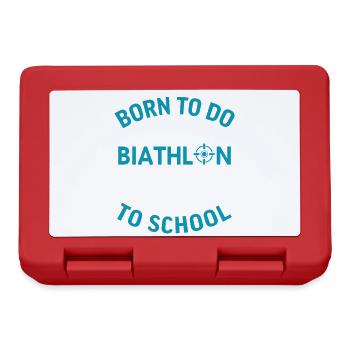 Né pour faire du biathlon, forcé d’aller à l’école - Boîte à goûter - rouge - Devant