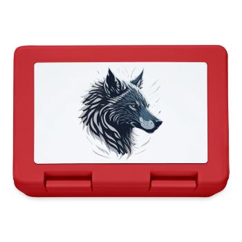 Loup bleu  - Boîte à goûter - rouge - Devant