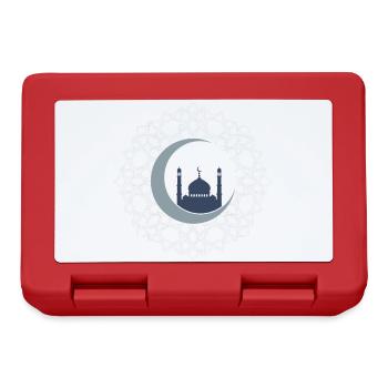 Islamic Art Mosque Crescent Moon Elegant - Lunchbox - red - Front