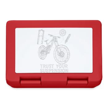 Downhill MTB Exploded Drawing – Suspension Art - Lunchbox - red - Front