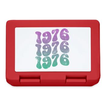 1976 Vintage - Brotdose - Rot - Vorne