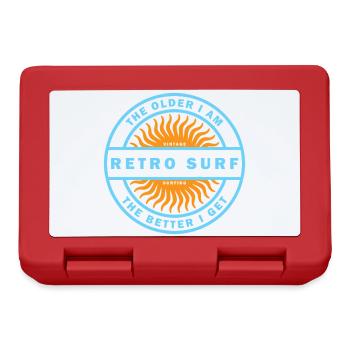 Retro Surf Sunburst Vintage Surfing Logo - Lunchbox - red - Front