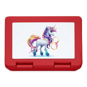 Rainbow Unicorn Fantasy - Lunchbox - red - Front