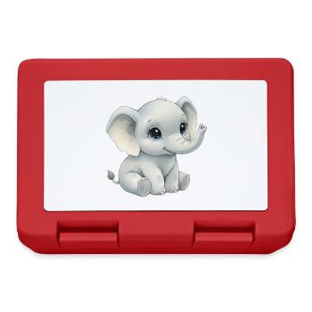 Little Elephant in Watercolor Style - Lunchbox - red - Front