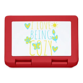 I Love Being Cozy Gemütlichkeit Zuhause Entspannt - Lunchbox - red - Front