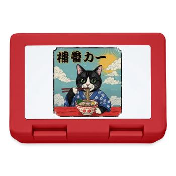 Ramen pour chat en yukata - Boîte à goûter - rouge - Devant