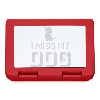 I Miss My Dog Hundeliebhaber Hunde Liebe Witz Logo - Brotdose - Rot - Vorne