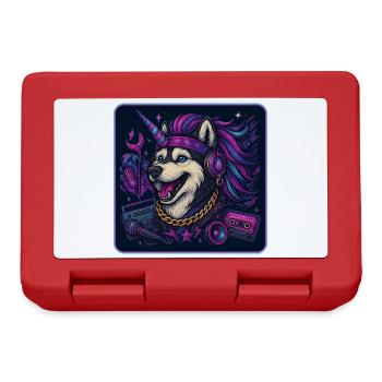 Husky Einhorn Party - Brotdose - Rot - Vorne