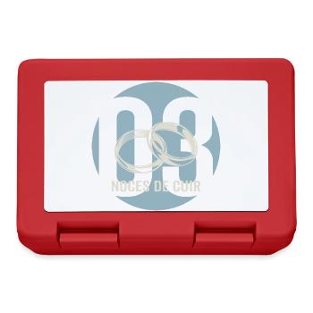 Idée Cadeau Couple 3 Ans de Mariage Noces de Cuir - Boîte à goûter - rouge - Devant
