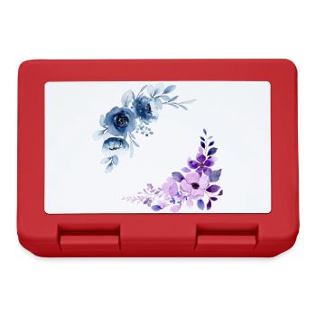 2 floral bouquets - Lunchbox - red - Front