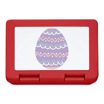 Pastel Wavy Easter Egg - Lunchbox - red - Front
