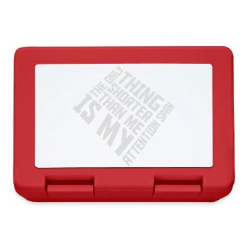 The Only Thing Shorter Than Me Is My Attention - Lunchbox - red - Front