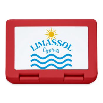 Limassol-Zypern-Sonnenwellen - Brotdose - Rot - Vorne