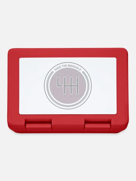 Manualschaltung Emblem Save the Manuals - Lunchbox - red
