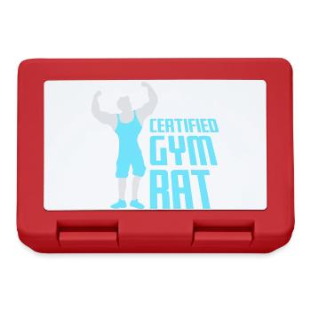 Diction drôle d’entraînement de fitness certifiée Gym Rat - Boîte à goûter - rouge - Devant