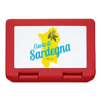 Sardinien Olive Italien Insel Vintage Souvenir - Brotdose - Rot - Vorne