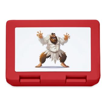 Yeti warrior in white loincloth - Lunchbox - red - Front