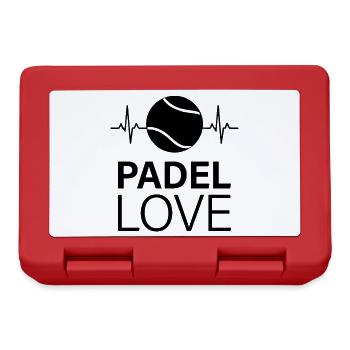 Padel Love Sport Heartbeat Lifestyle - Lunchbox - red - Front