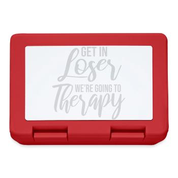 Get In Loser We're Going To Therapy Therapie Logo - Lunchbox - red - Front