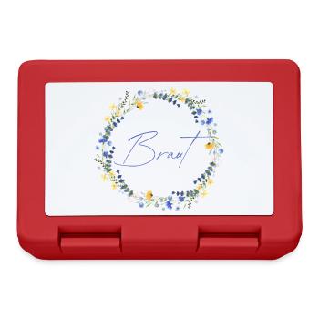 Brautblumenkranz "Braut" - Brotdose - Rot - Vorne