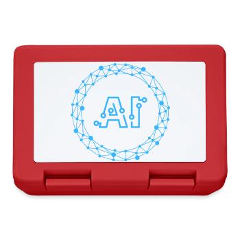 Futuristic AI Data Network Symbol - Lunchbox - red - Front