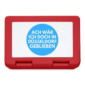 Ach wär ich doch in Düsseldorf - Brotdose - Rot - Vorne