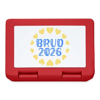 Schwedische Hochzeitsbraut – Braut 2026 - Brotdose - Rot - Vorne