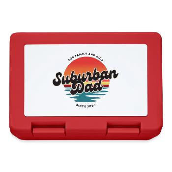 Suburban Dad Retro Sunset Logo - Lunchbox - red - Front