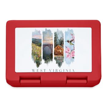 West Virginia Travel – Wild & Wonderful Hills - Lunchbox - red - Front