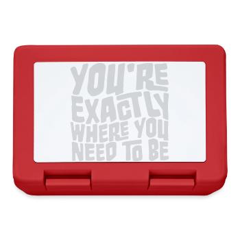 You're Exactly Where You Need To Be Inspiring - Lunchbox - red - Front