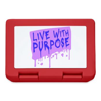 Live With Purpose Motivation Sinn Mindset Spruch - Brotdose - Rot - Vorne