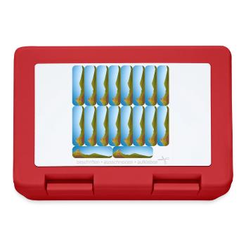 DIY Schulaufkleber Set - Erdmännchen - 18 - Brotdose - Rot - Vorne