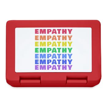 Empathie (Empathy) im Regenbogen Stil - Brotdose - Rot - Vorne