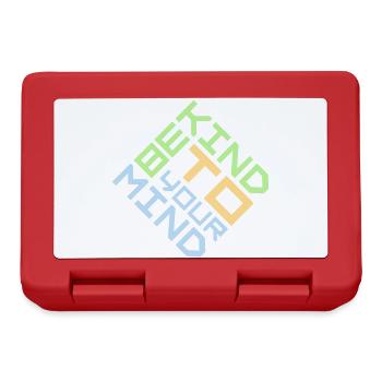 Be Kind To Your Mind Lustig Psychisch Gesund Logo - Brotdose - Rot - Vorne
