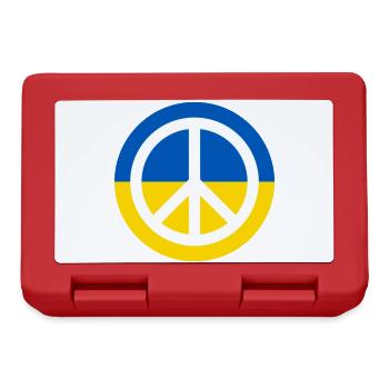 Paix Ukraine - Solidarité pour la paix Bleu Jaune - Boîte à goûter - rouge - Devant