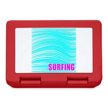 Sommer-Surfwellen - Brotdose - Rot - Vorne
