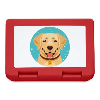 Labrador (comic portrait) - Lunchbox - red - Front